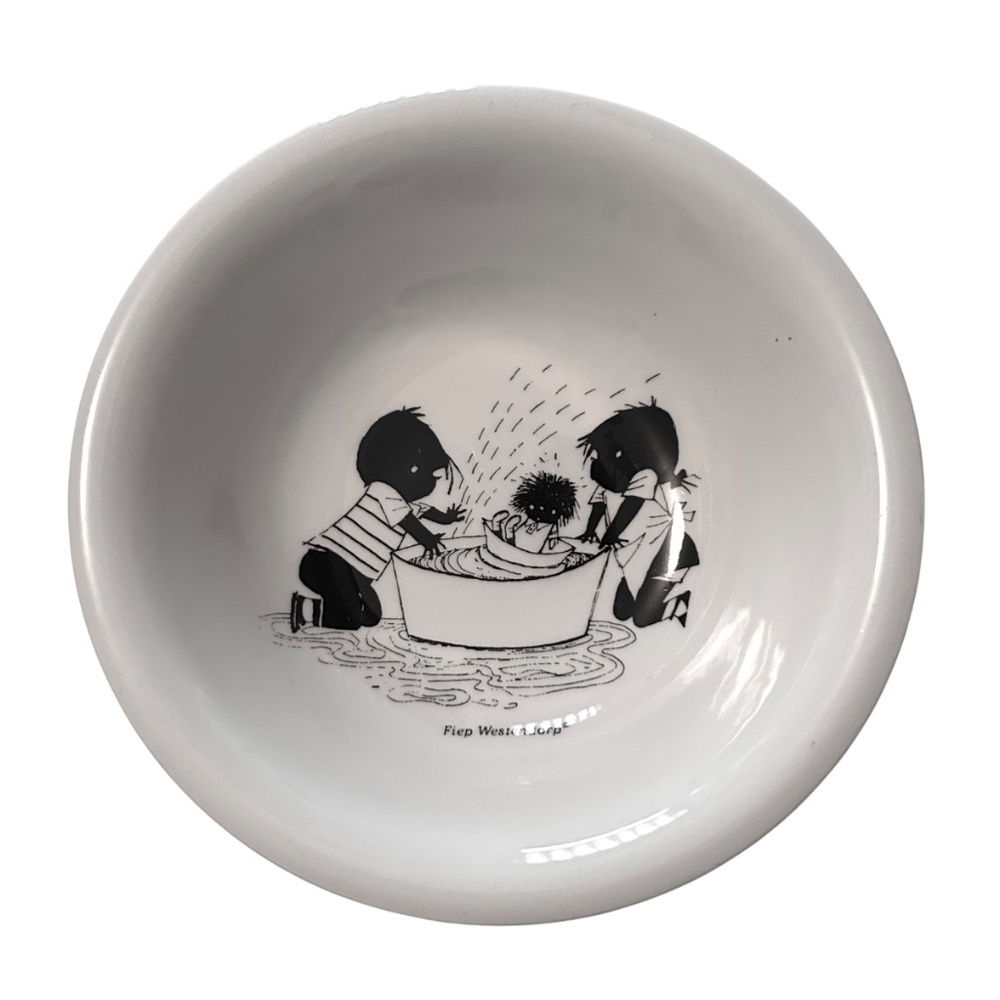 Vintage Ceramic Bowl with Art by Dutch Artist Fiep Westendorp